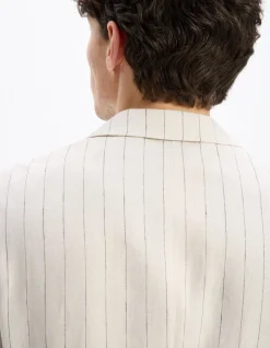 100% linnen slim-fit colbert - natuurlijk