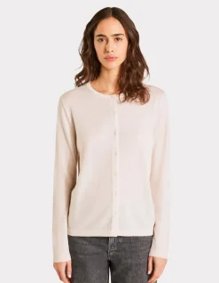 100% merinowol ronde hals vest - ecru