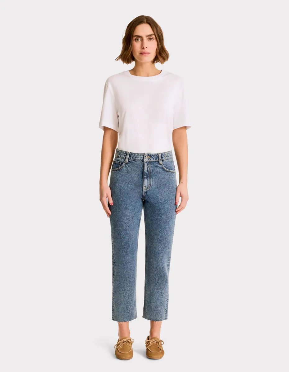 7/8 rechte jeans - blauw