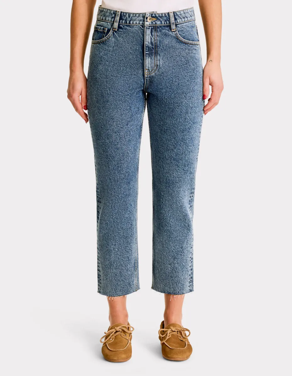 7/8 rechte jeans - blauw