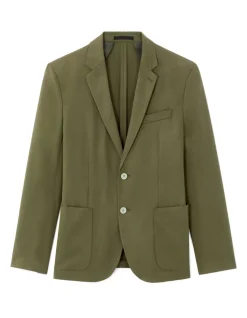 100% tencel slim blazer - kaki