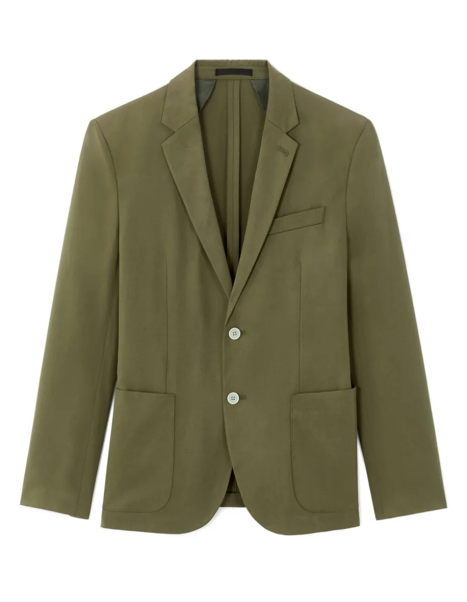 100% tencel slim blazer - kaki
