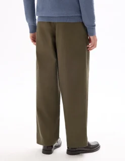 Baggy chinobroek 100% katoen - bruin