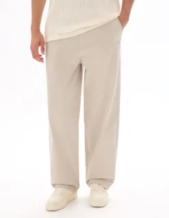 Baggy chinobroek van stretchkatoen - beige