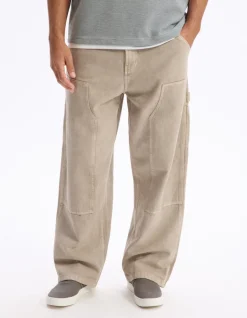 Baggy pantalon 100% katoen - beige