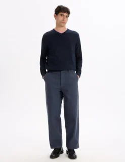 Baggy pantalon 100% katoen - marine