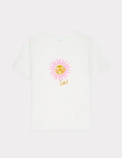 Bedrukt katoenen T-shirt - ecru
