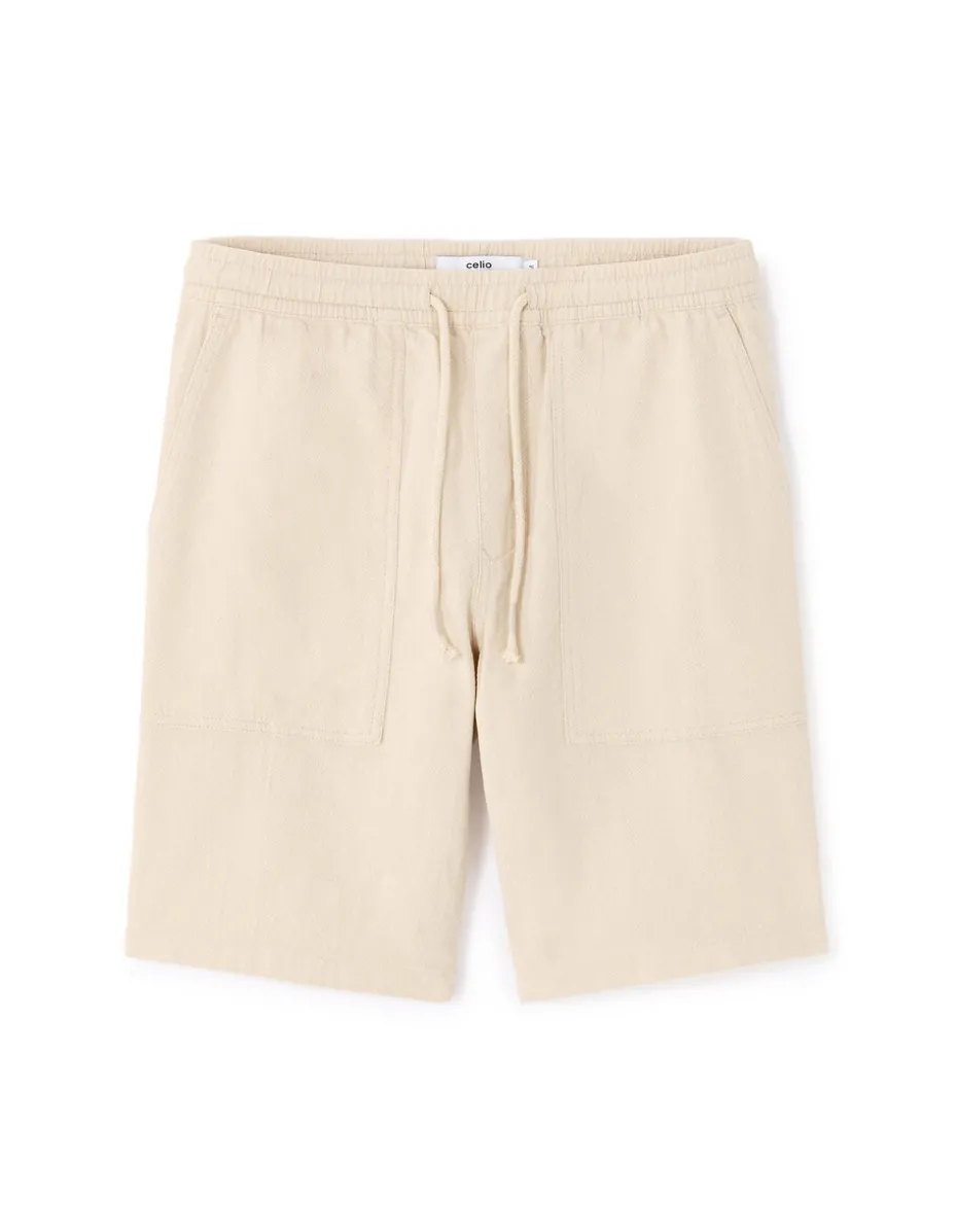 Bermuda 100% katoen - beige