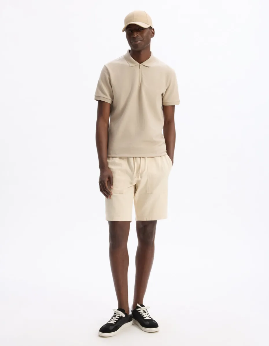 Bermuda 100% katoen - beige