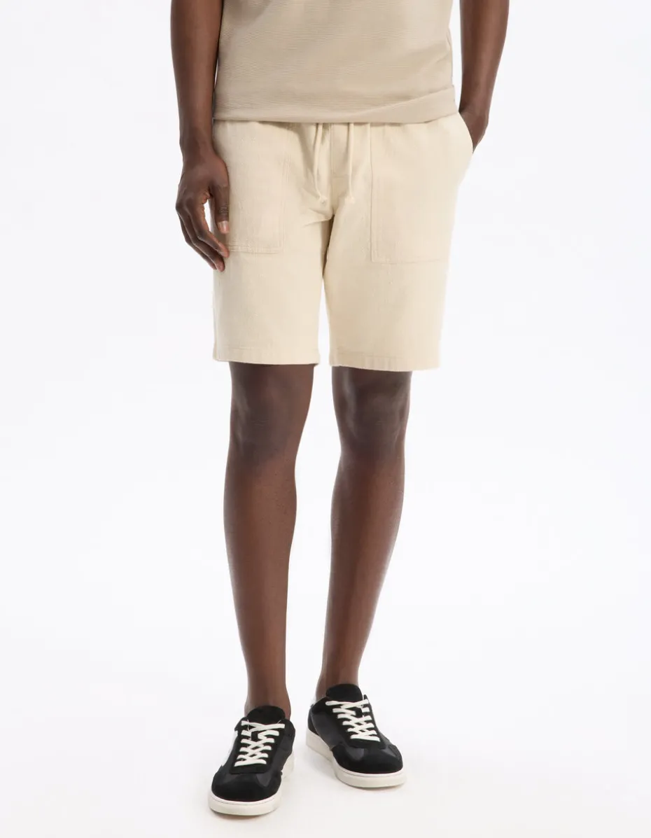 Bermuda 100% katoen - beige