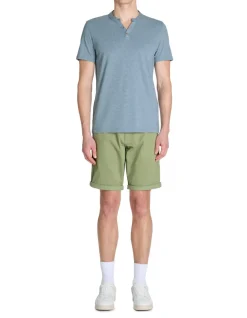 Bermuda 100% katoen stretch - groen