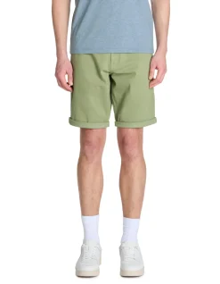 Bermuda 100% katoen stretch - groen