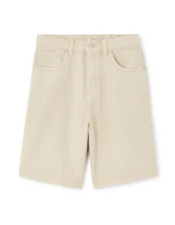 Bermuda baggy en jeans - beige