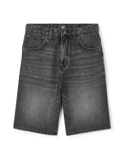 Bermuda baggy en jeans - zwart