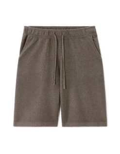 Bermuda in gemengd katoenen molton - taupe