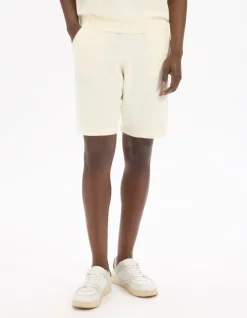 Bermuda in sweatstof katoenmix - ecru