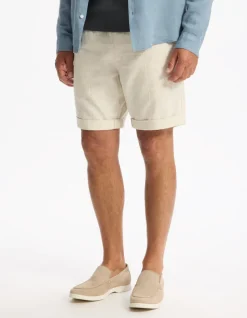 Bermuda lin-katoen - beige