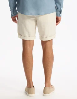 Bermuda lin-katoen - beige