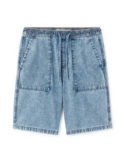 Bermuda recht en jeans - lichtblauw