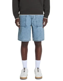 Bermuda recht en jeans - lichtblauw