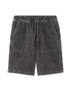Bermuda recht en jeans - zwart