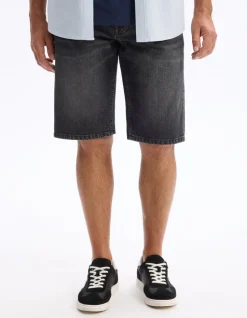 Bermuda recht en jeans - zwart