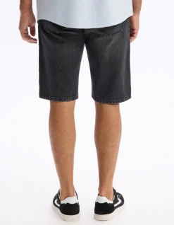 Bermuda recht en jeans - zwart