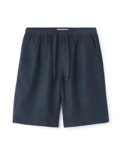Bermuda TENCEL™ Lyocell en linnen gemengd - marineblauw
