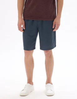 Bermuda TENCEL™ Lyocell en linnen gemengd - marineblauw