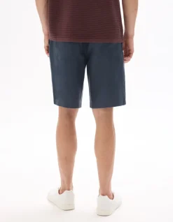 Bermuda TENCEL™ Lyocell en linnen gemengd - marineblauw