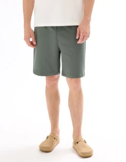 Bermudashorts piqué stretch - middengroen