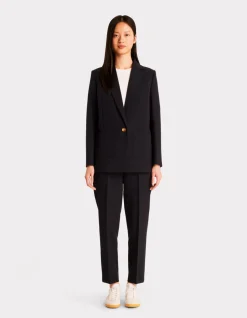 Blazer met opgestikte zakken - marineblauw