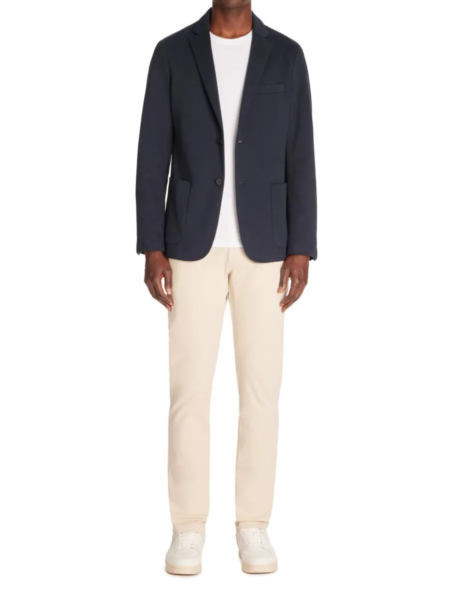 Blazer slim - marineblauw