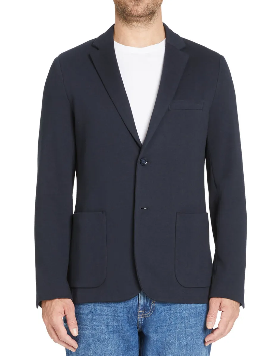 Blazer slim - marineblauw