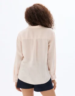 Blouse van 100% linnen - Roze