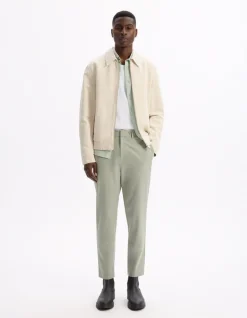 Blouson met overhemdkraag - ecru
