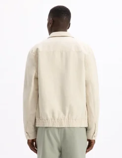 Blouson met overhemdkraag - ecru