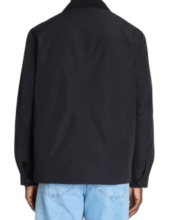 Blouson met overhemdkraag - zwart
