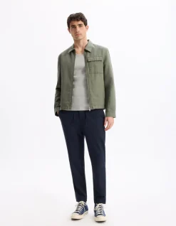 Blouson met overhemdkraag - groen