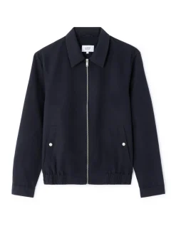 Blouson met overhemdkraag - marine