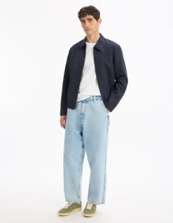 Blouson met overhemdkraag - marine