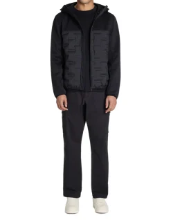 Blouson met vaste capuchon - zwart