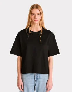 Boxy Heavy Cotton T-shirt - Zwart
