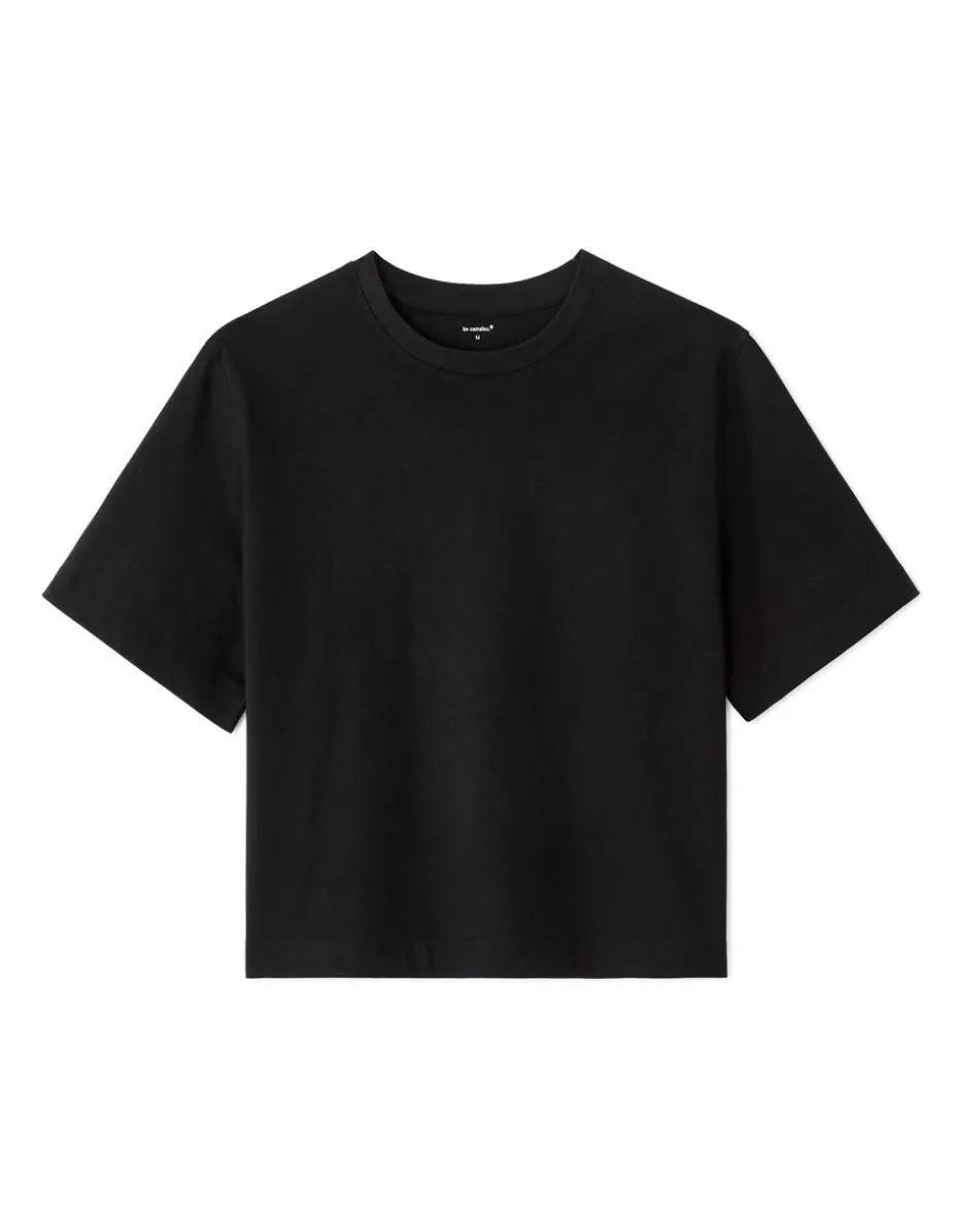 Boxy Heavy Cotton T-shirt - Zwart