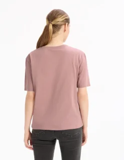 Boxy T-shirt in dik katoen - iris