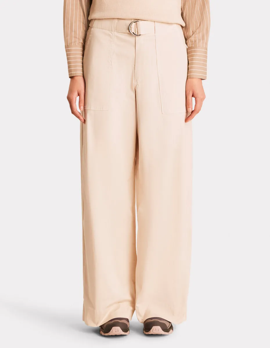 Cargobroek met riemzakken - beige