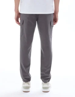 Cargobroek straight fit stretchkatoen - grijs