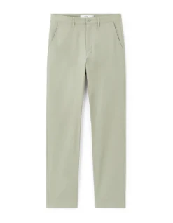 Chino broek straight 100% katoen stretch - groen