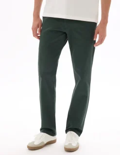 Chino broek straight fit stretch katoen - donkergroen