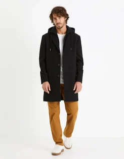 Chino straight broek van stretchkatoen - karamel